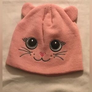 Girls 2 hats with matching mittens